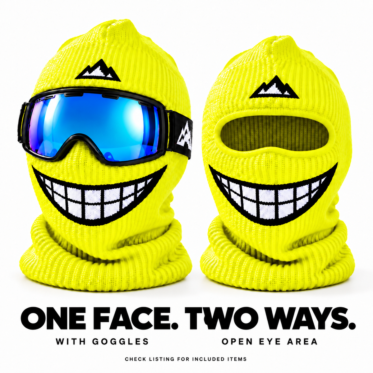 Alpine Grin Hood eye opening and goggles styling comparison