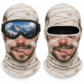 Frostface Bandage Bob Hood with and without ski goggles