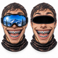 Frostface Braces Barry Hood with and without ski goggles