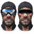 Frostface Broken Nose Bruno Hood with and without ski goggles