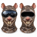 Frostface Dumpster Rat Hood with and without ski goggles