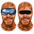 Frostface Goggle Tan Gary Hood with and without ski goggles