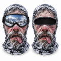 Frostface Last Run Larry Hood with and without ski goggles